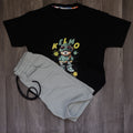 Ensemble Enfant Short Vert Asperg + T-Shirt Noir