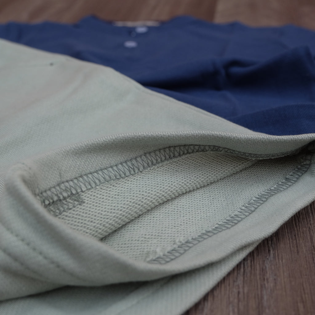 Ensemble Enfant Short Vert Asperge + Polo Bleu Marine