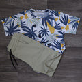 Ensemble Enfant Short Vert Nik + T-Shirt Fleure