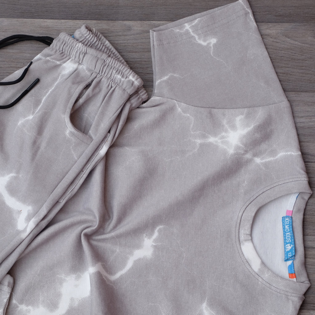 Ensemble Enfant tie dai gris - Short + T-shirt