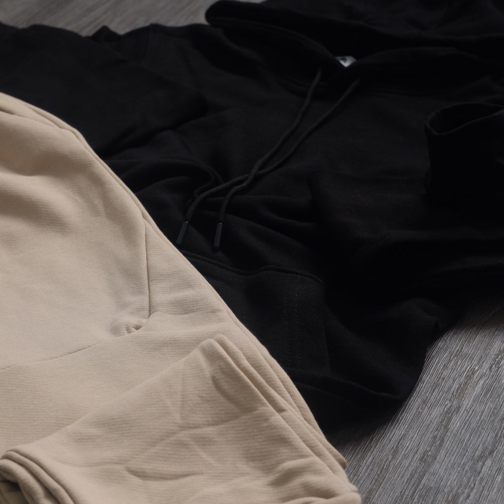 Ensemble Jogging  Beska Beige + Capuche Cotton Noir