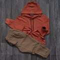 Ensemble Jogging  Beska Beige + Capuche Cotton Rouge Brique