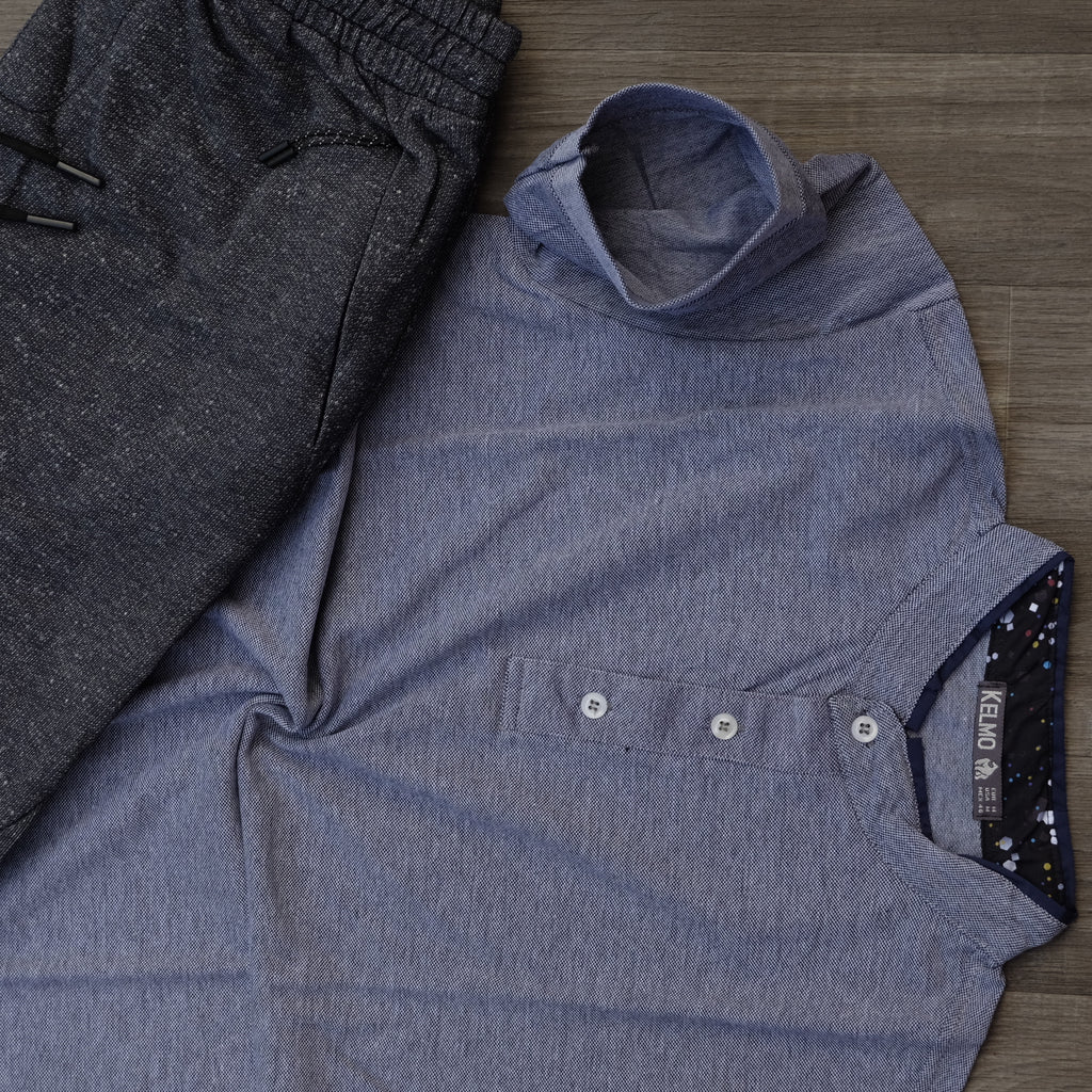 Ensemble Jogging Beska Bleu Chine + Polo mao Bleu Chine