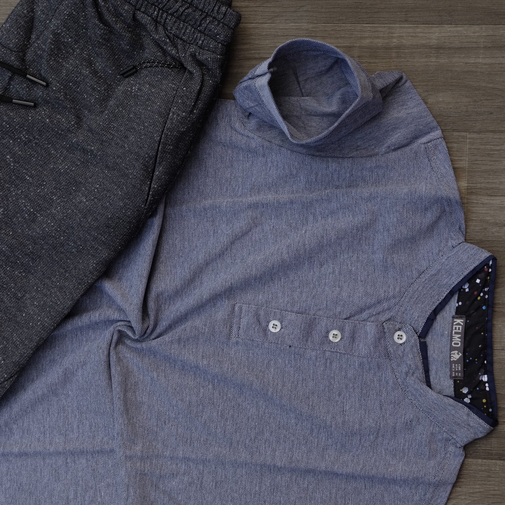 Ensemble Jogging Beska Bleu Chine + Polo mao Bleu Chine