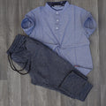 Ensemble Jogging Beska Bleu Chine + Polo mao Bleu Chine