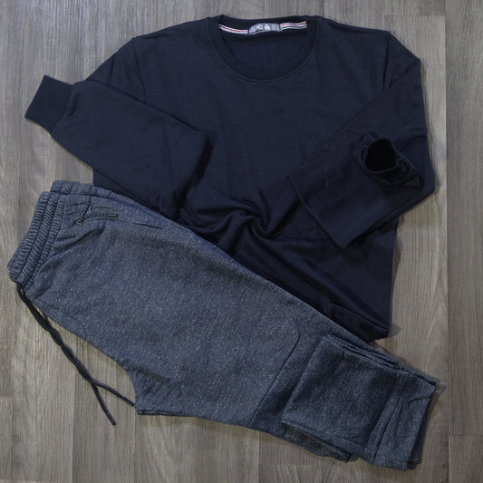 Ensemble Jogging Beska Bleu Chine + Sweat Bleu Marine