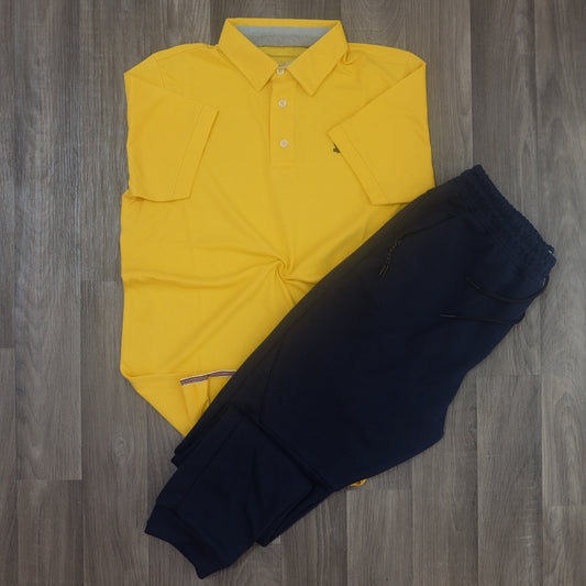 Ensemble Jogging Beska Bleu Marine + Polo Jaune