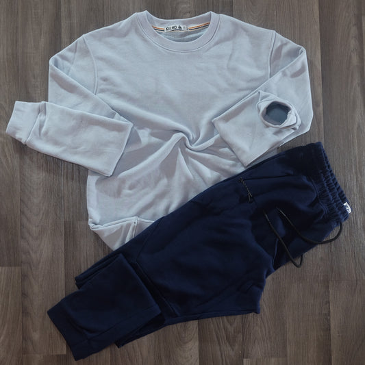 Ensemble Jogging Beska Bleu Marine + Sweat Bleu Ciel