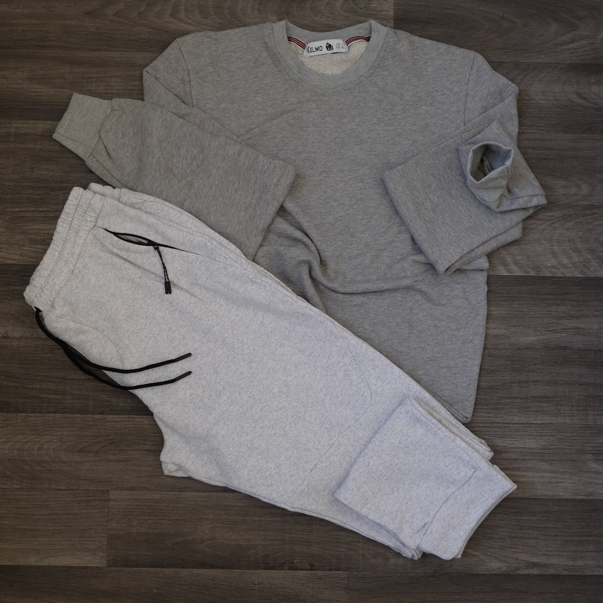 Ensemble Jogging  Beska Gris Chine Clair + Sweat Gris Chine Clair