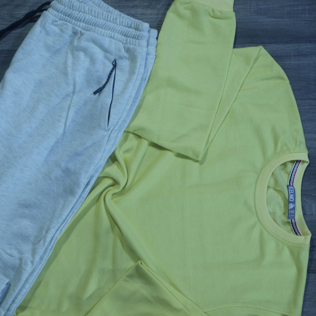 Ensemble Jogging  Beska Gris Chine Clair + Sweat Juane Poussin