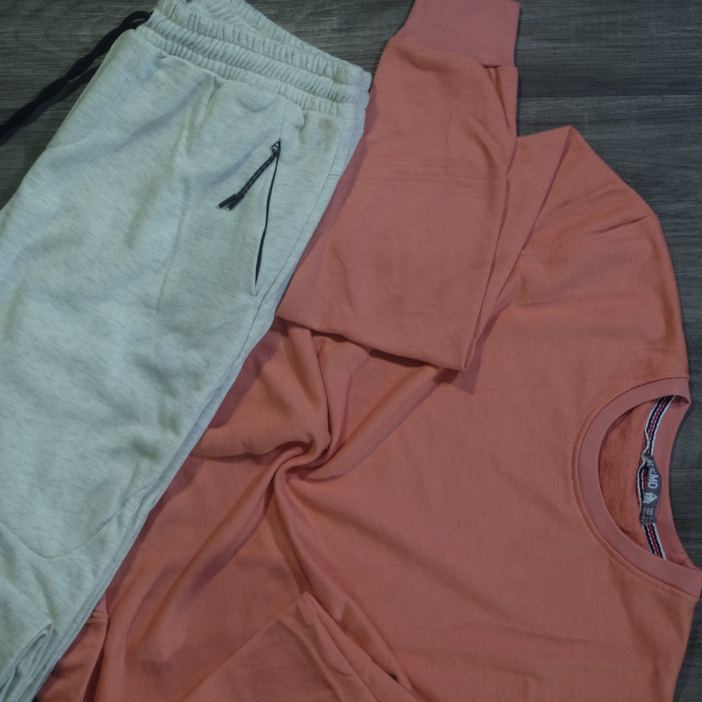 Ensemble Jogging  Beska Gris Chine Clair + Sweat Mortadelle