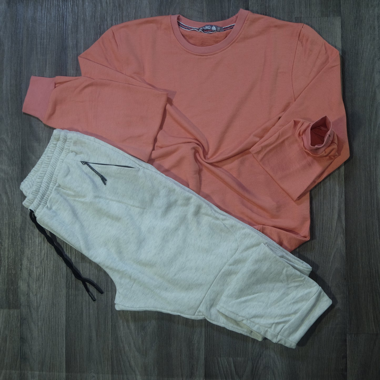 Ensemble Jogging  Beska Gris Chine Clair + Sweat Mortadelle