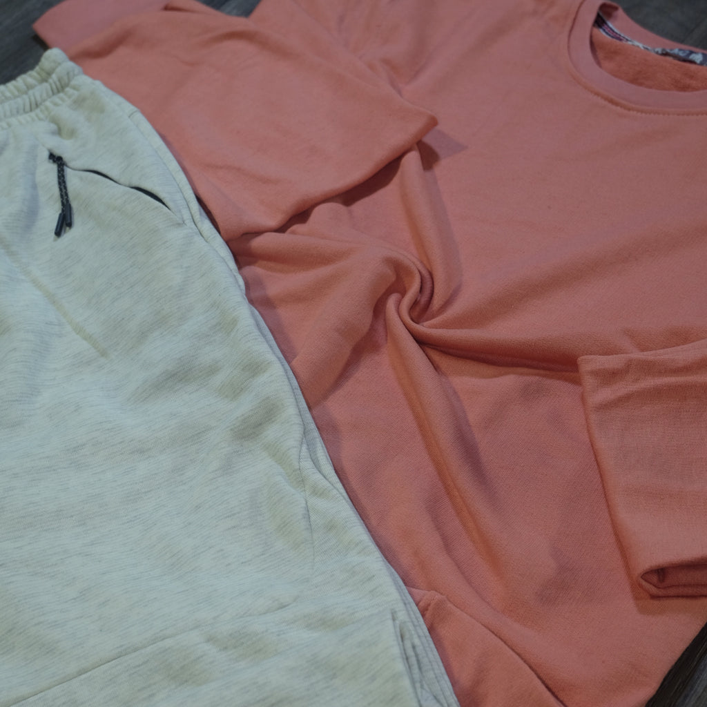 Ensemble Jogging  Beska Gris Chine Clair + Sweat Mortadelle