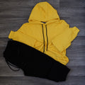 Ensemble Jogging  Beska Noir  + Capuche Cotton Jaune Fonce