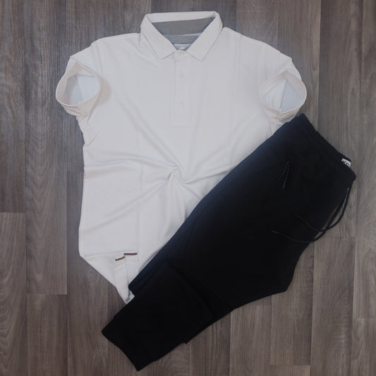 Ensemble Jogging Beska Noir + Polo Blanc