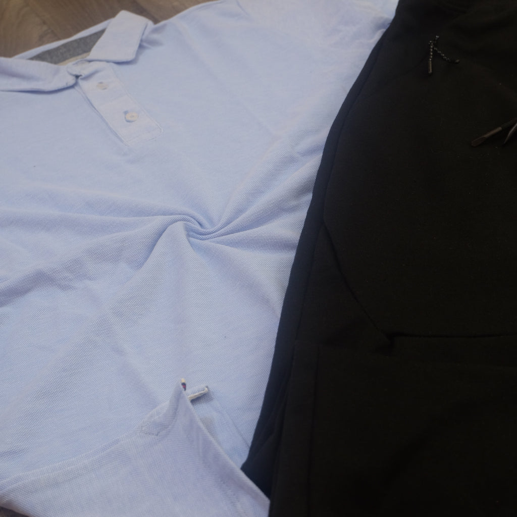 Ensemble Jogging Beska Noir + Polo Ciel Chine