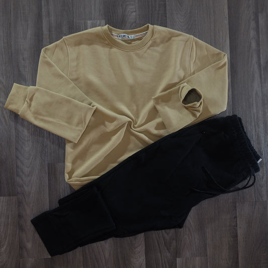 Ensemble Jogging Beska Noir + Sweat Beige