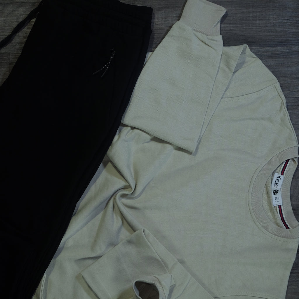 Ensemble Jogging  Beska Noir + Sweat Beige
