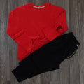 Ensemble Jogging  Beska Noir + Sweat Rouge