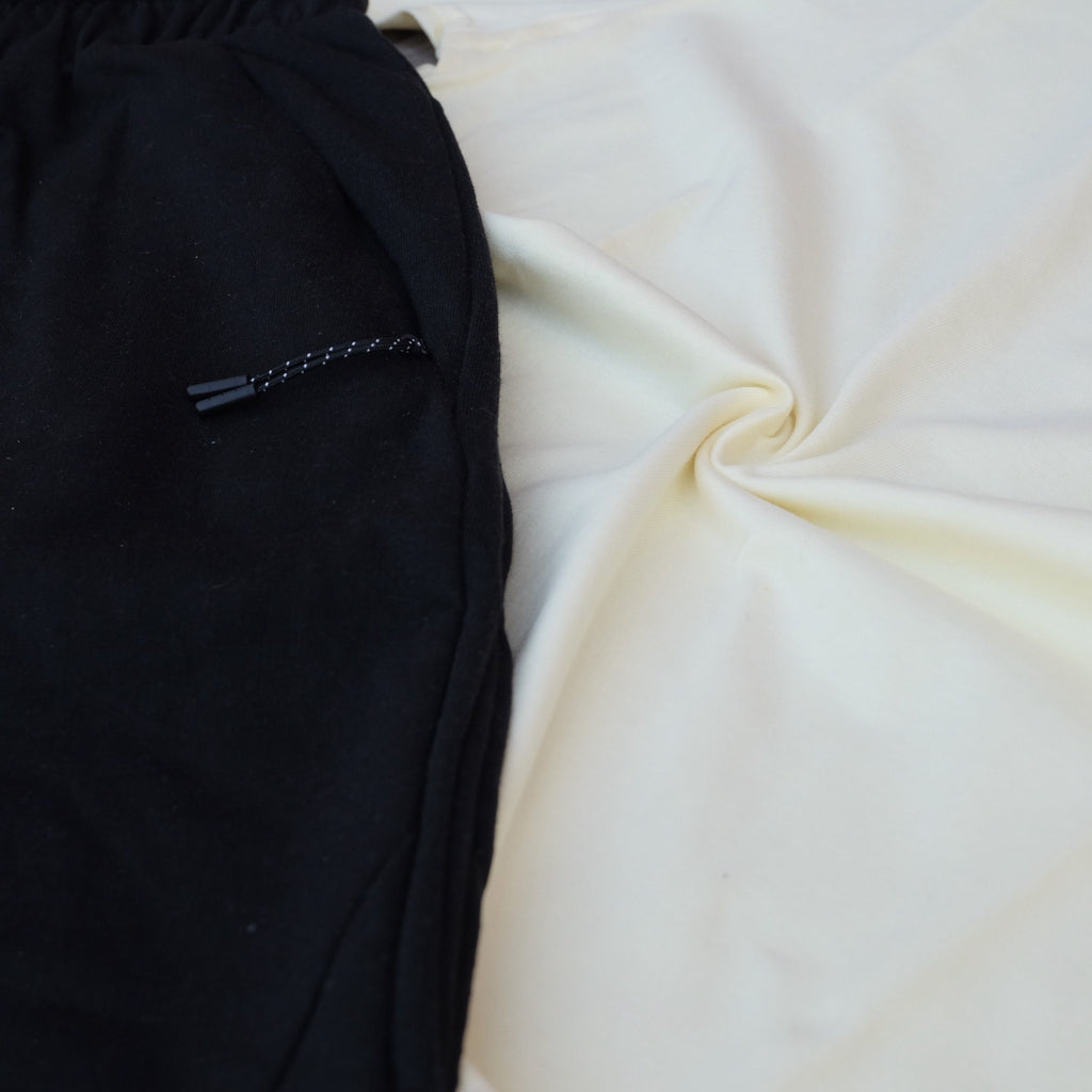 Ensemble Jogging Beska Noir + T-Shirt Jaune Poussin