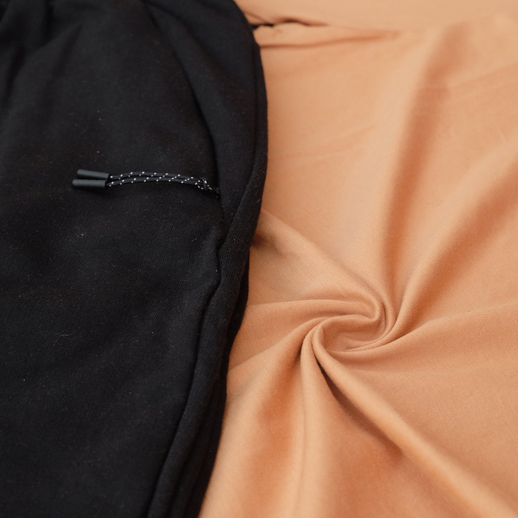 Ensemble Jogging Beska Noir + T-Shirt Marron Clair