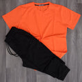 Ensemble Jogging Beska Noir + T-Shirt Orange