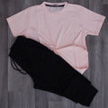 Ensemble Jogging Beska Noir + T-Shirt Saumon Clair