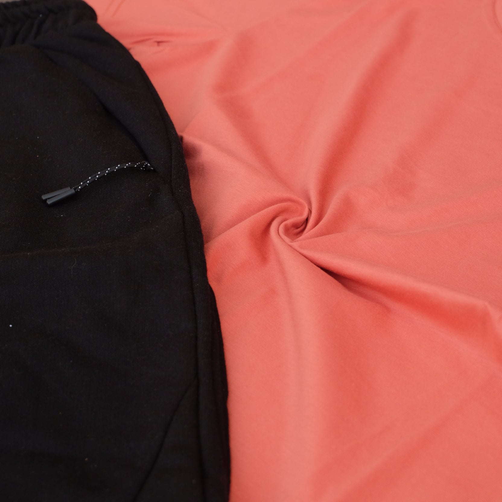 Ensemble Jogging Beska Noir + T-Shirt Saumon Fonce