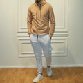 Ensemble Jogging  Cargo Blanc + Capuche Cotton Beige