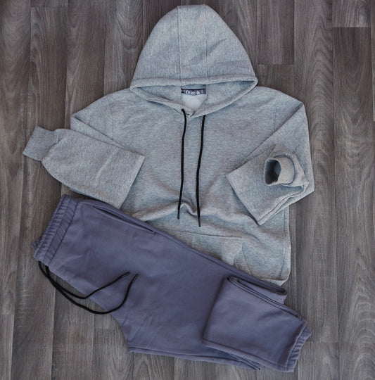 Ensemble Jogging Gris Nardo + Capuche Cotton Gris Chine Clair