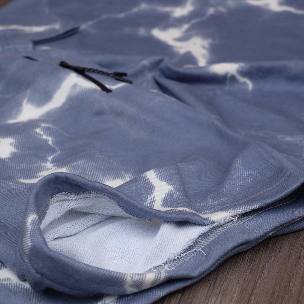 Ensemble Oversize Homme tie dai Bleu Indigo - Short et T-shirt