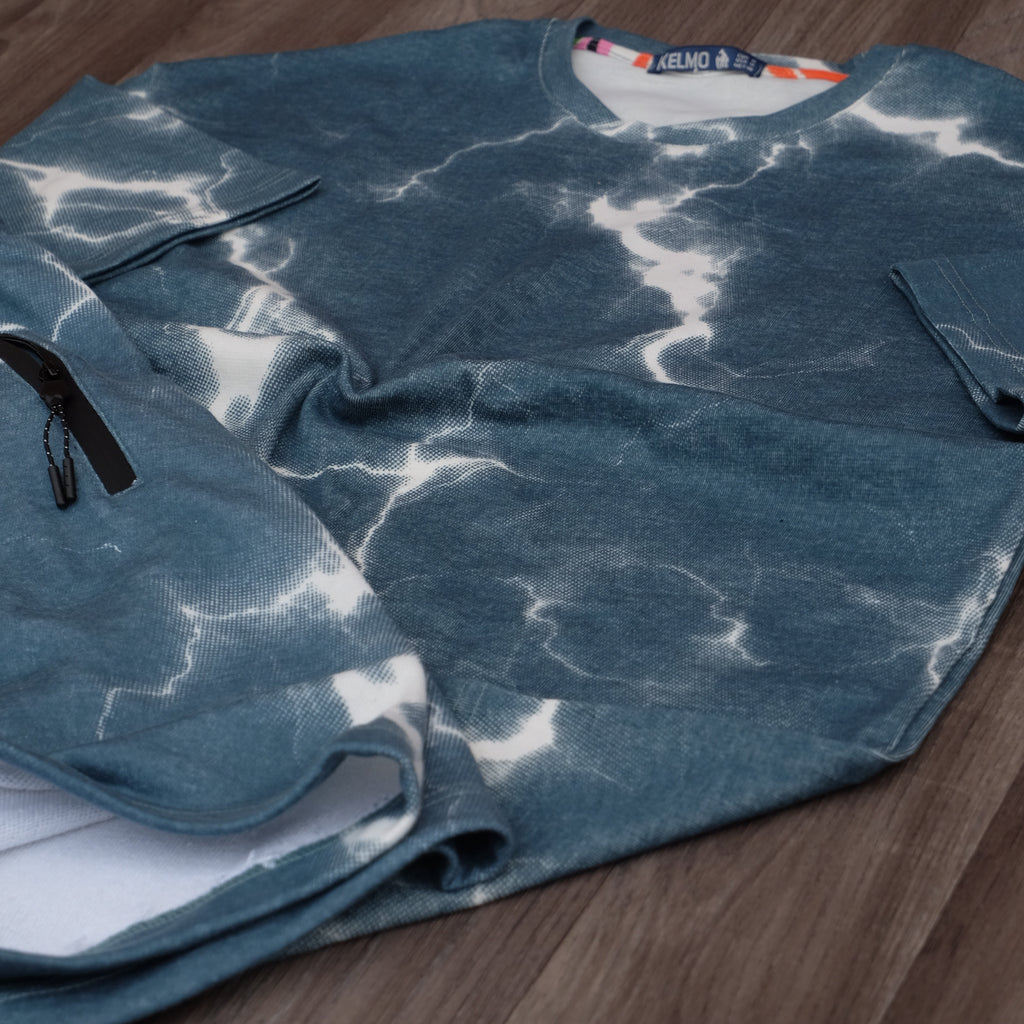 Ensemble Oversize Homme tie dai Vert - Short et T-shirt