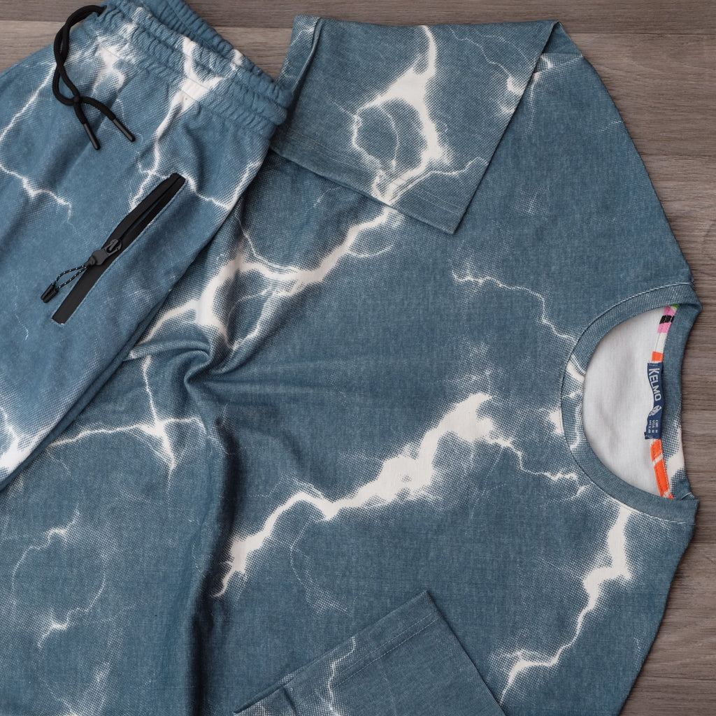 Ensemble Oversize Homme tie dai Vert - Short et T-shirt