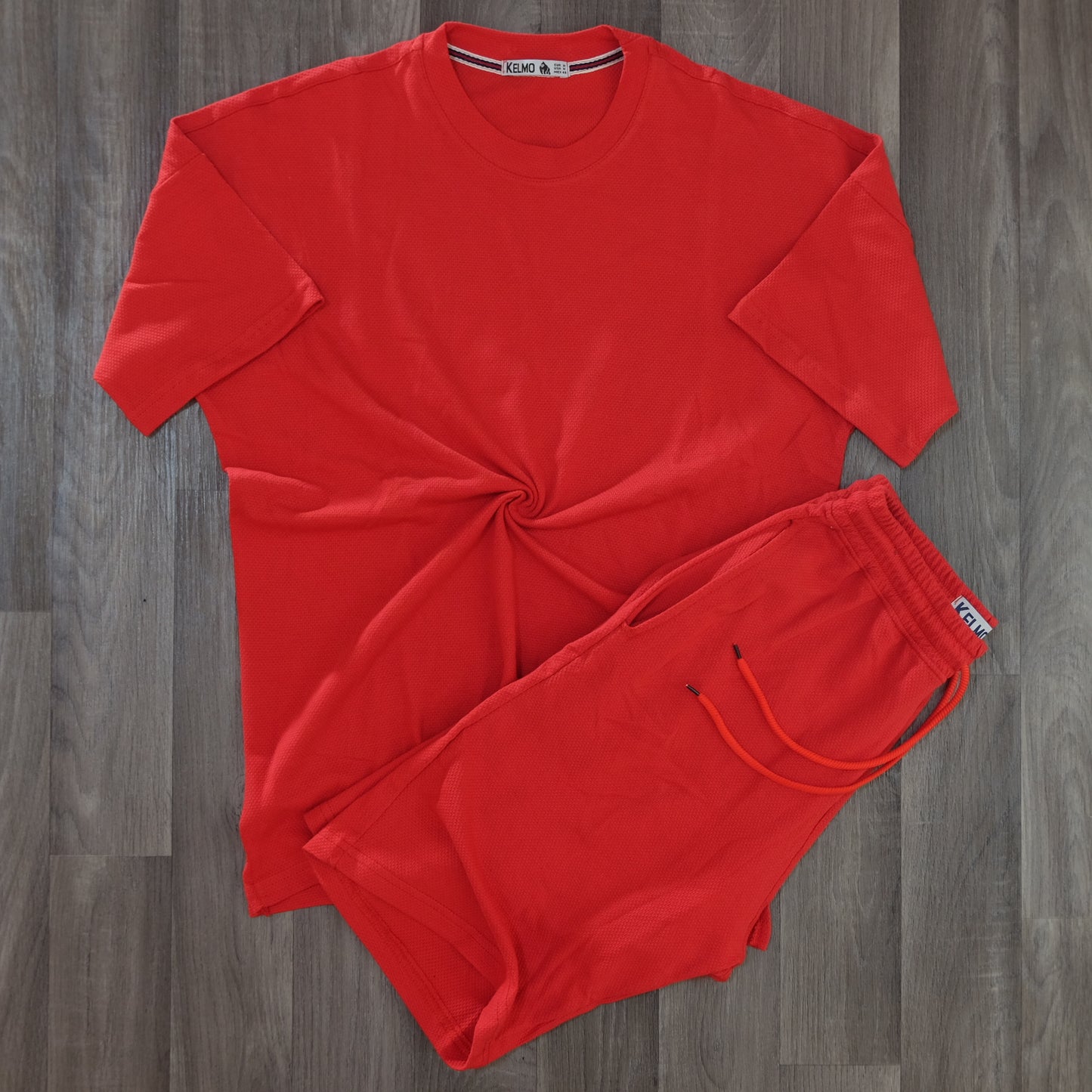 Ensemble Oversize Short Rouge + T-Shirt Rouge