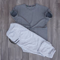 Ensemble T-Shirt Gris Chine Fonce+ Jogging Gris Chine Clair
