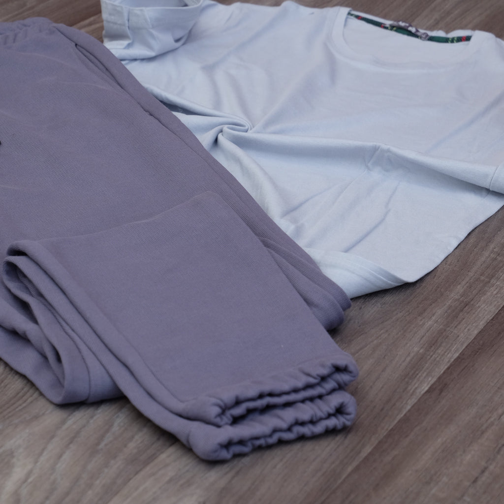 Ensemble T-Shirt Gris Clair+ Jogging Gris Nardo