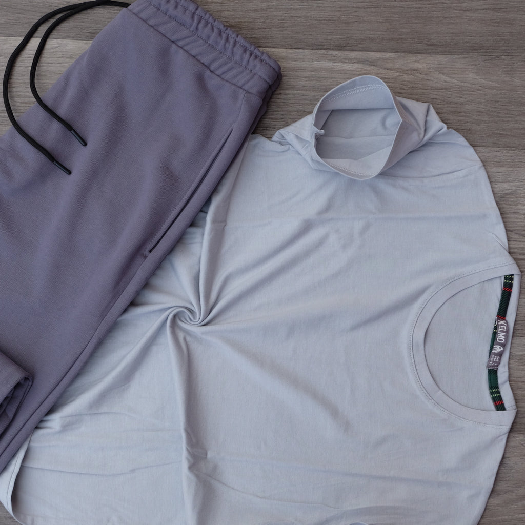Ensemble T-Shirt Gris Clair+ Jogging Gris Nardo