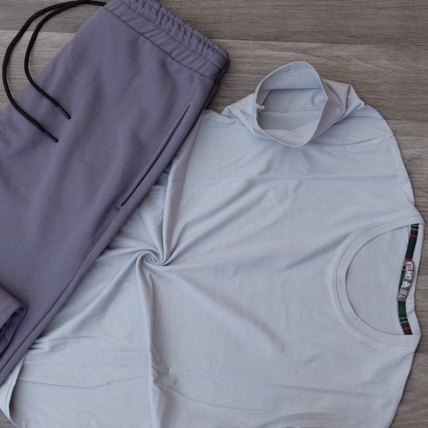 Ensemble T-Shirt Gris Clair+ Jogging Gris Nardo