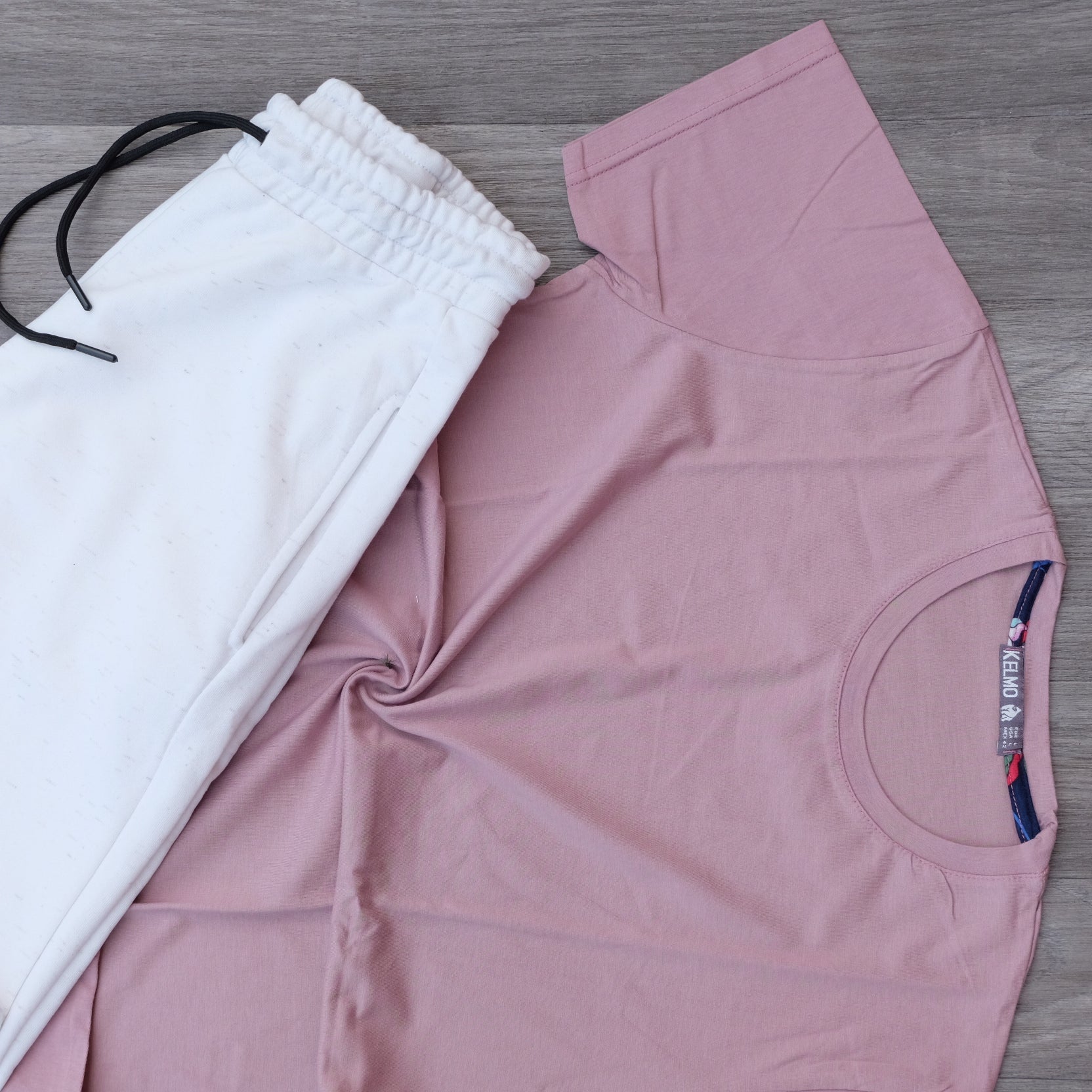 Ensemble T-Shirt Mortadelle + Jogging Blanc Chine