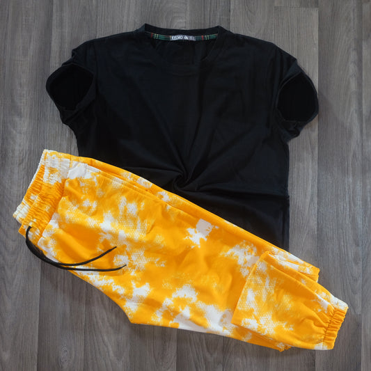 Ensemble T-Shirt Noir+ Jogging Tie dye