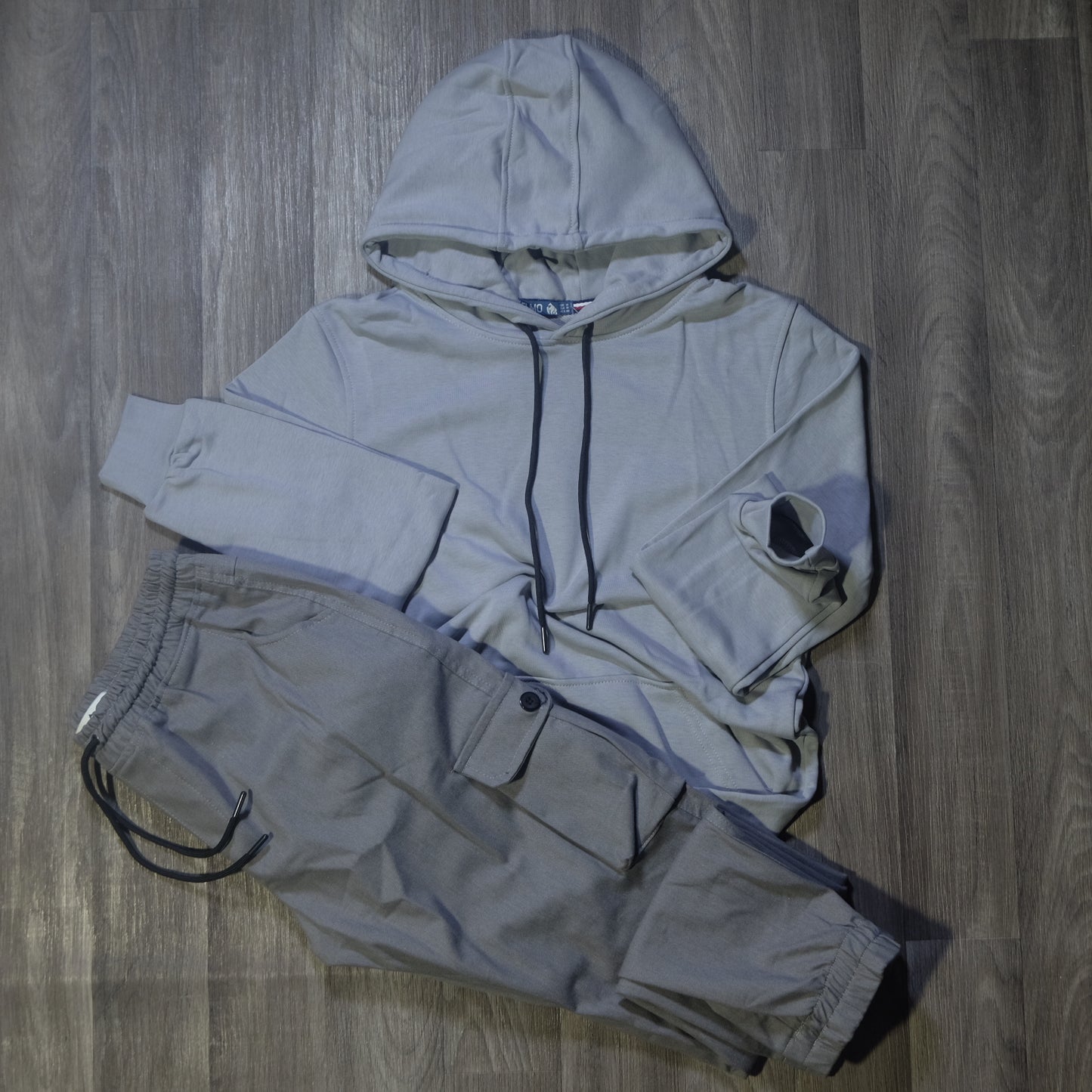 Ensemble Cargo Gris Clair + Capuche Cotton Gris Clair