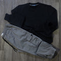 Ensemble Cargo Gris Clair + Sweat Noir