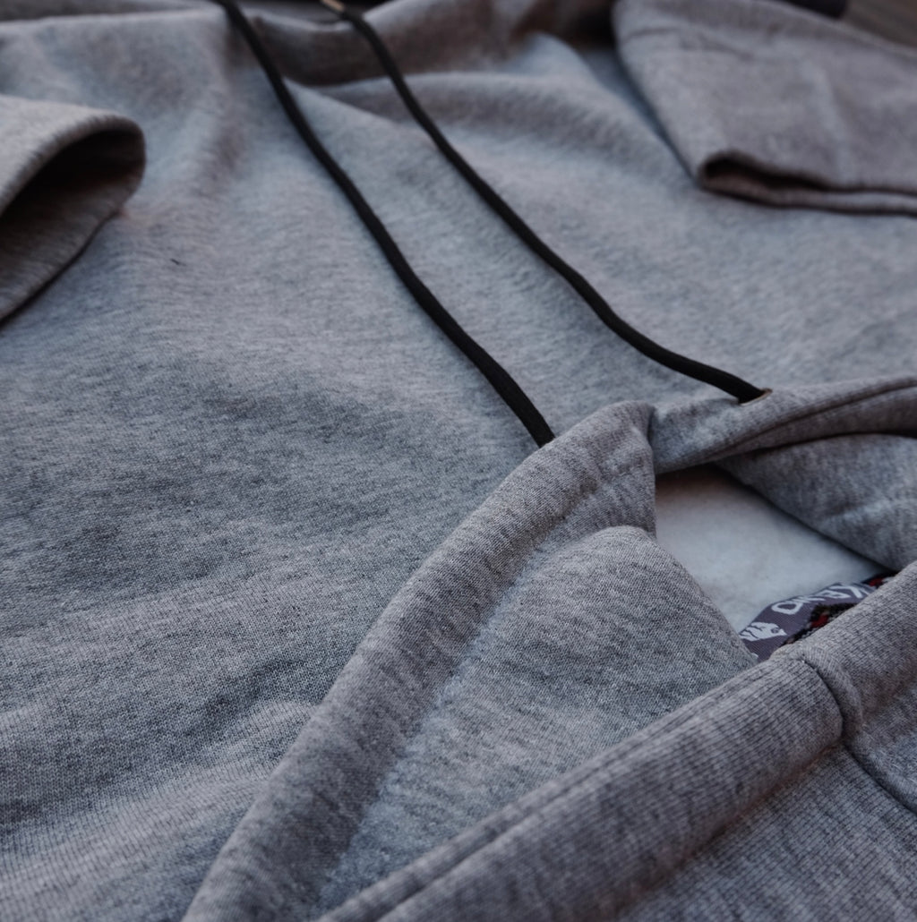 Ensemble Cargo Jeans Délavé Gris  + Capuche Cotton Gris Chine Clair