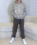 Ensemble Enfant Pantalon Cargo Marron +Sweat a Capuche Camouflage Marron