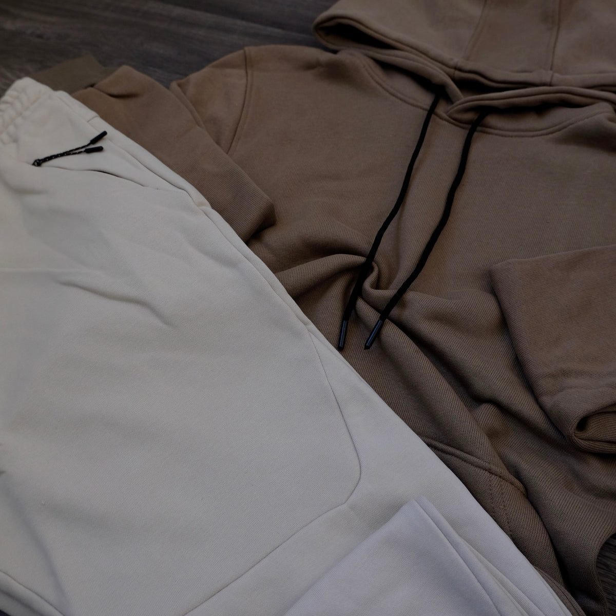 Ensemble Jogging  Beska Beige + Capuche Cotton Kaki Clair