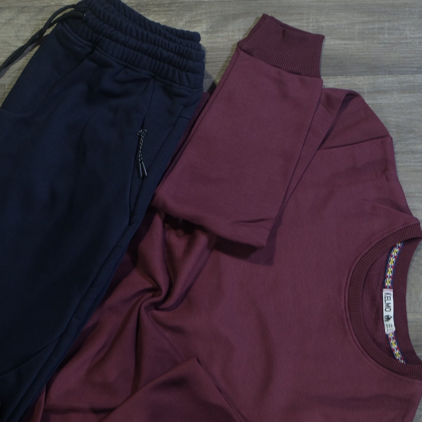 Ensemble Jogging  Beska Bleu Marine + Sweat Grenat