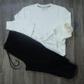 Ensemble Jogging  Beska Noir + Sweat Blanc