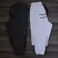 Pack 2 Jogging Blanc Chine Rouge + Gris Chine Fonce