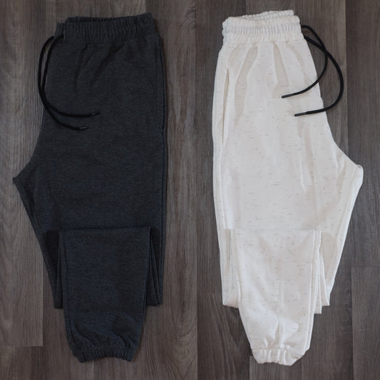 Pack 2 Jogging Blanc Chine + Gris Chine Fonce