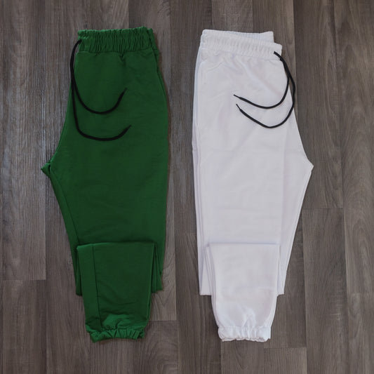 Pack 2 Jogging Blanc + Vert Gazon